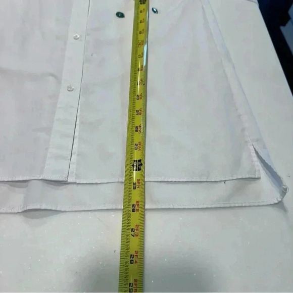 Zara Girls Button Up White Shirt With Multi Color Jeweled Accents Size 13-14 - Picture 5 of 9